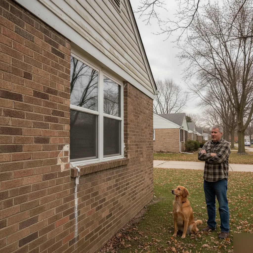 Unpermitted window damage exterior brownsburg