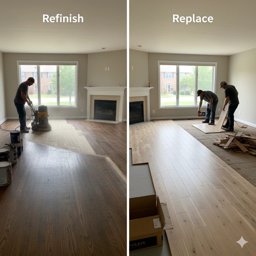 Floor Refinishing in Brownsburg Indiana by Terry Brodnik Group