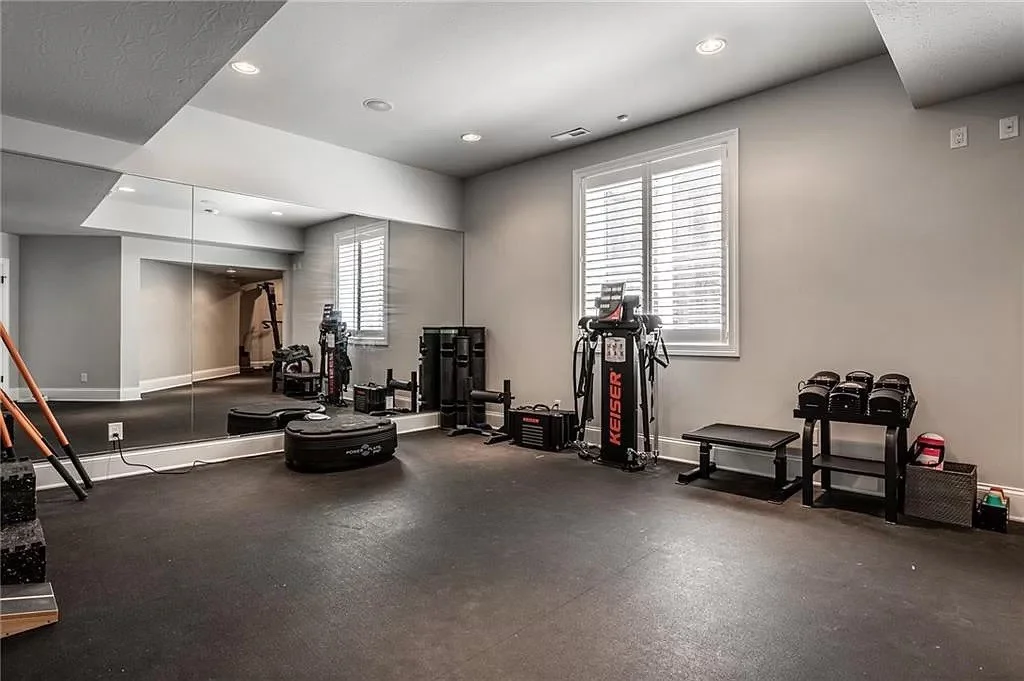 Holiday home — basement weight room