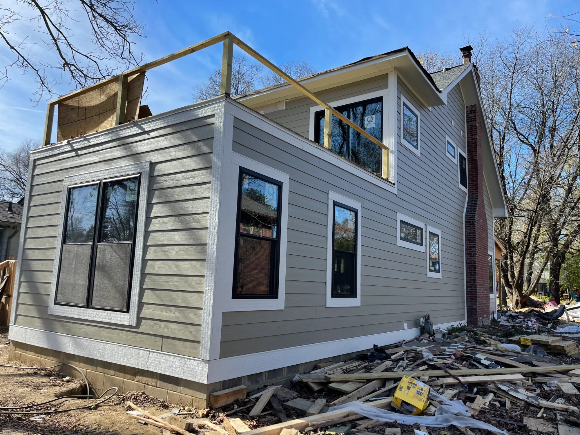 Exterior work in progress