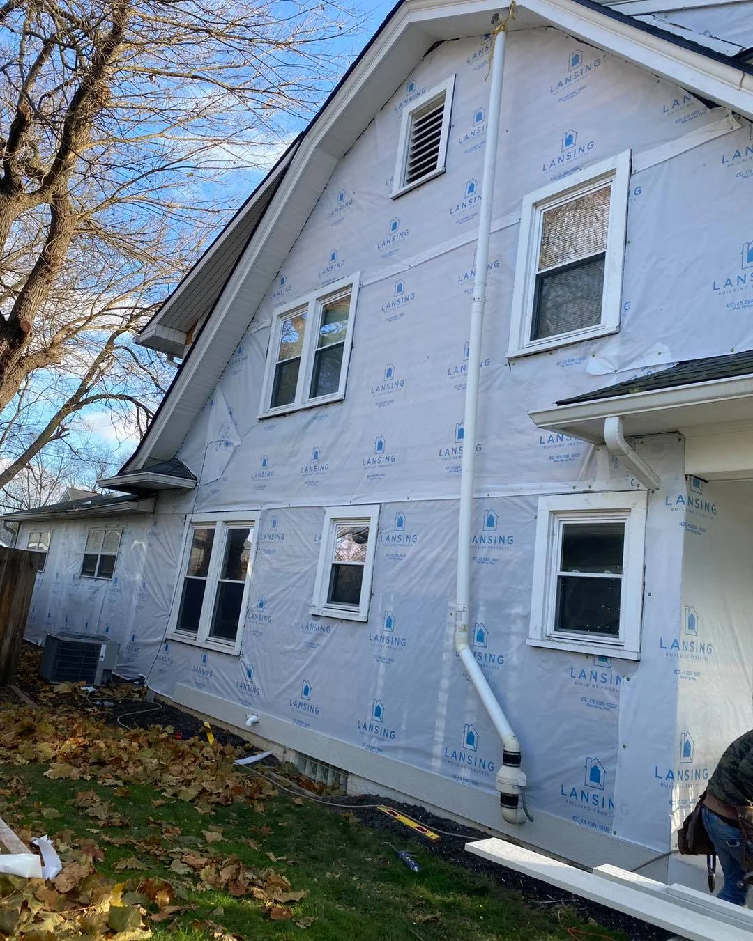 Leone residence — siding installation