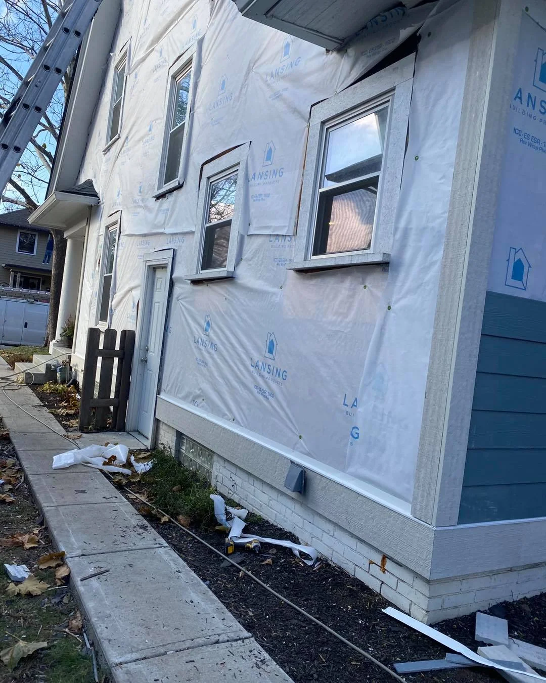Leone residence — siding progress