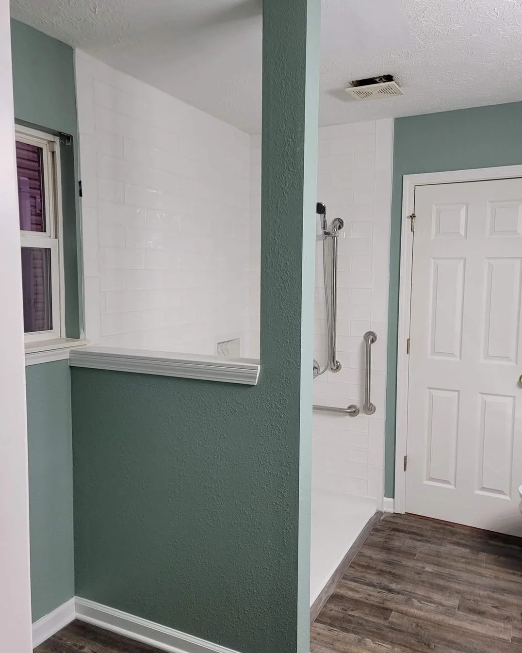 Taylor bathroom — tile and vanity detail