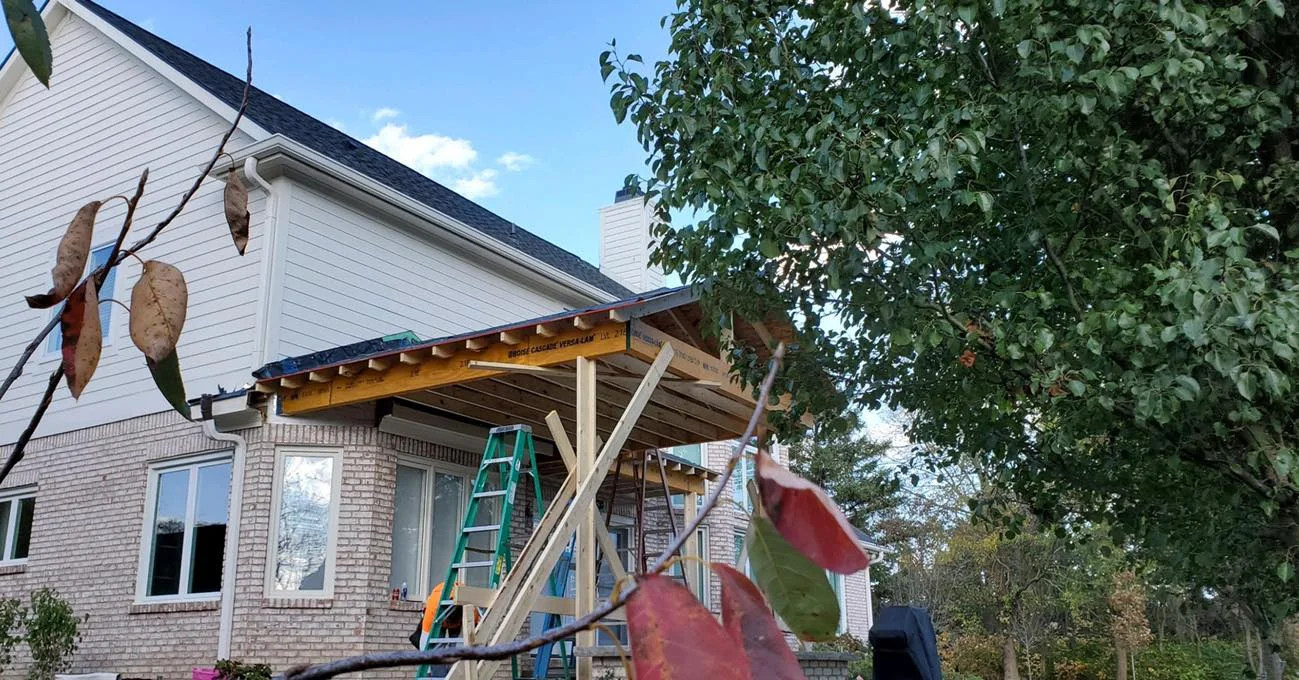Home addition construction in Brownsburg Indiana by Terry Brodnik Group