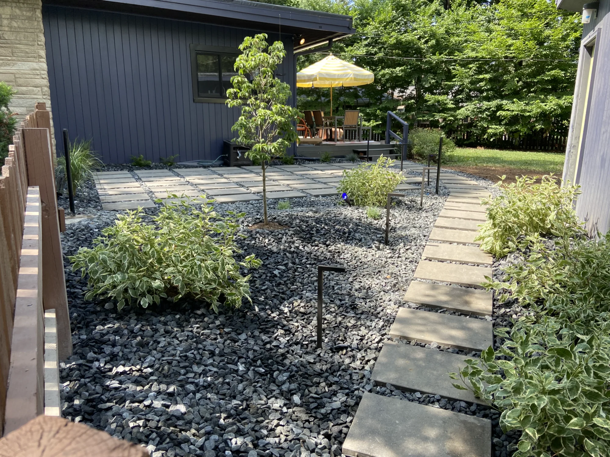 Retaining wall construction in Brownsburg Indiana by Terry Brodnik Group
