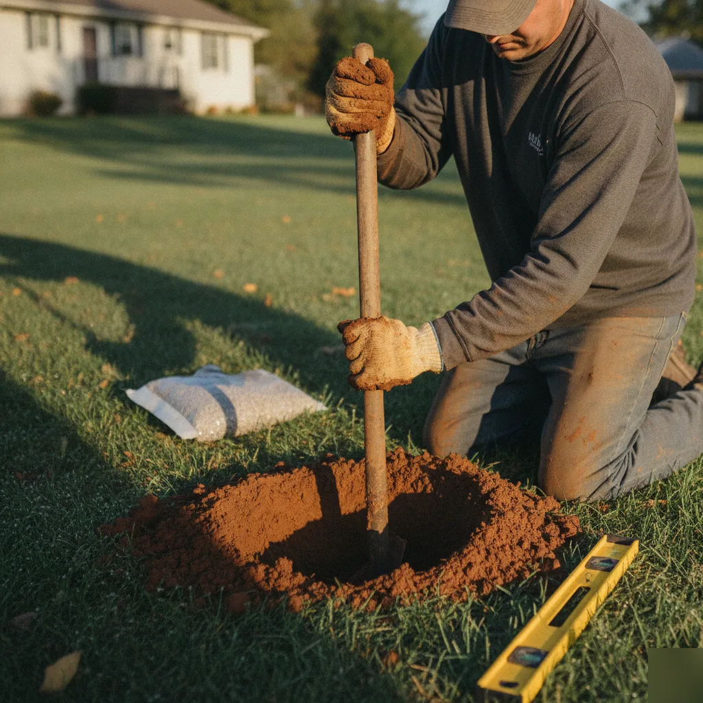 Deeper post hole clay soil brownsburg