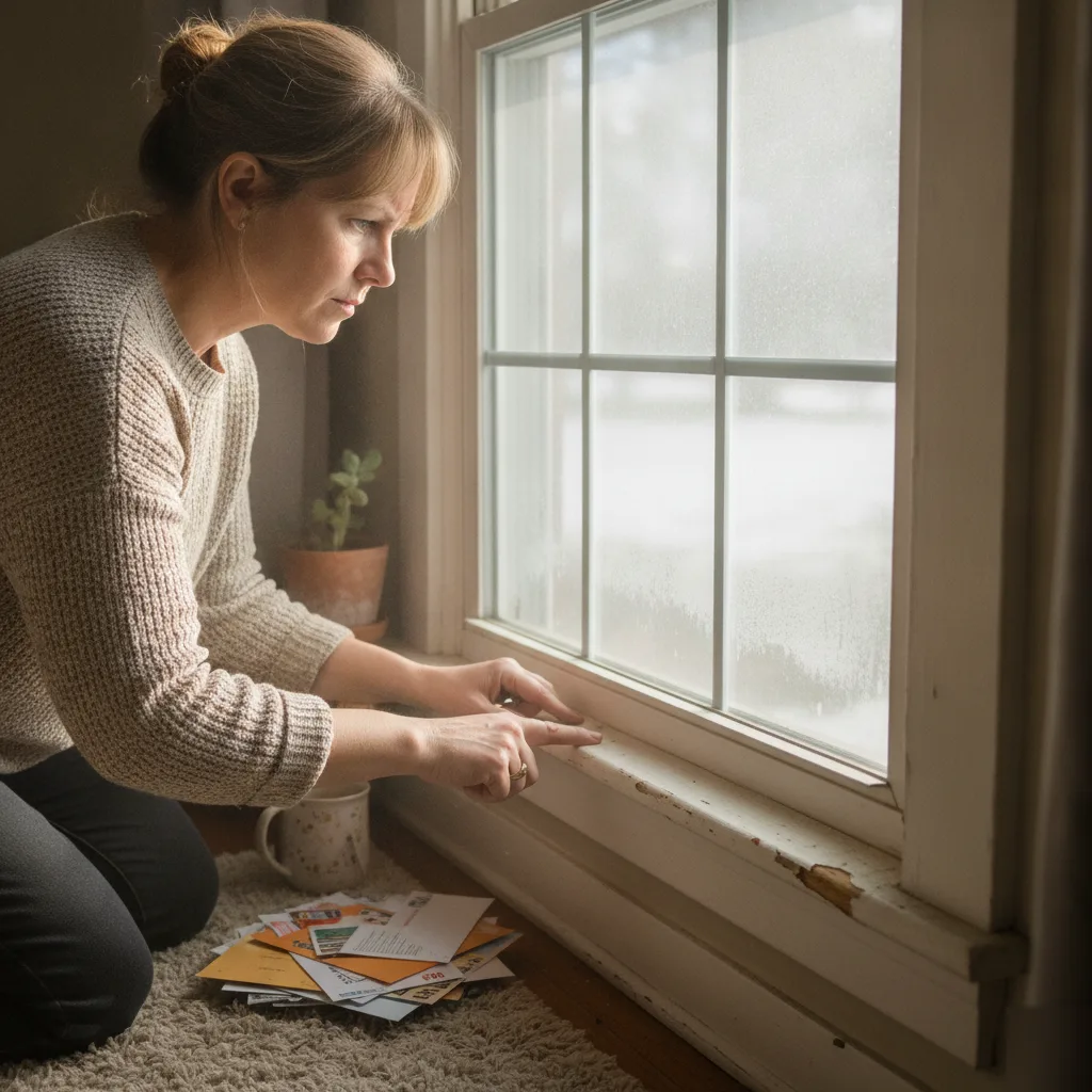 Inspecting foggy glass to decide window repair or replacement in Brownsburg