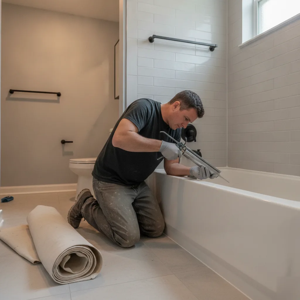 Bathroom refresh recaulking solution brownsburg