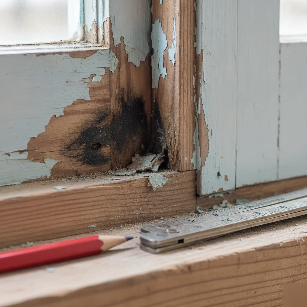 Hidden window frame damage causing an installation delay in Brownsburg