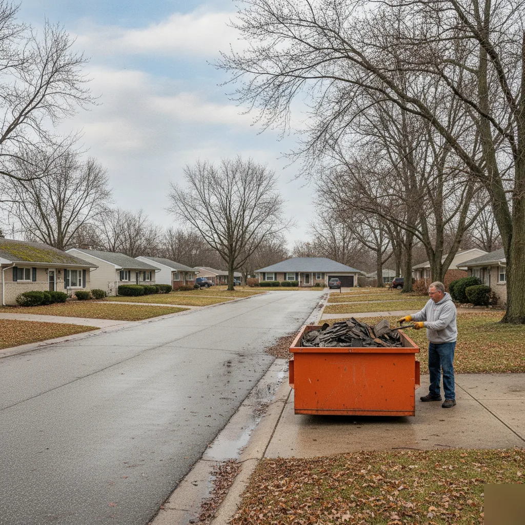 Brownsburg neighborhood where a roof replacement is underway