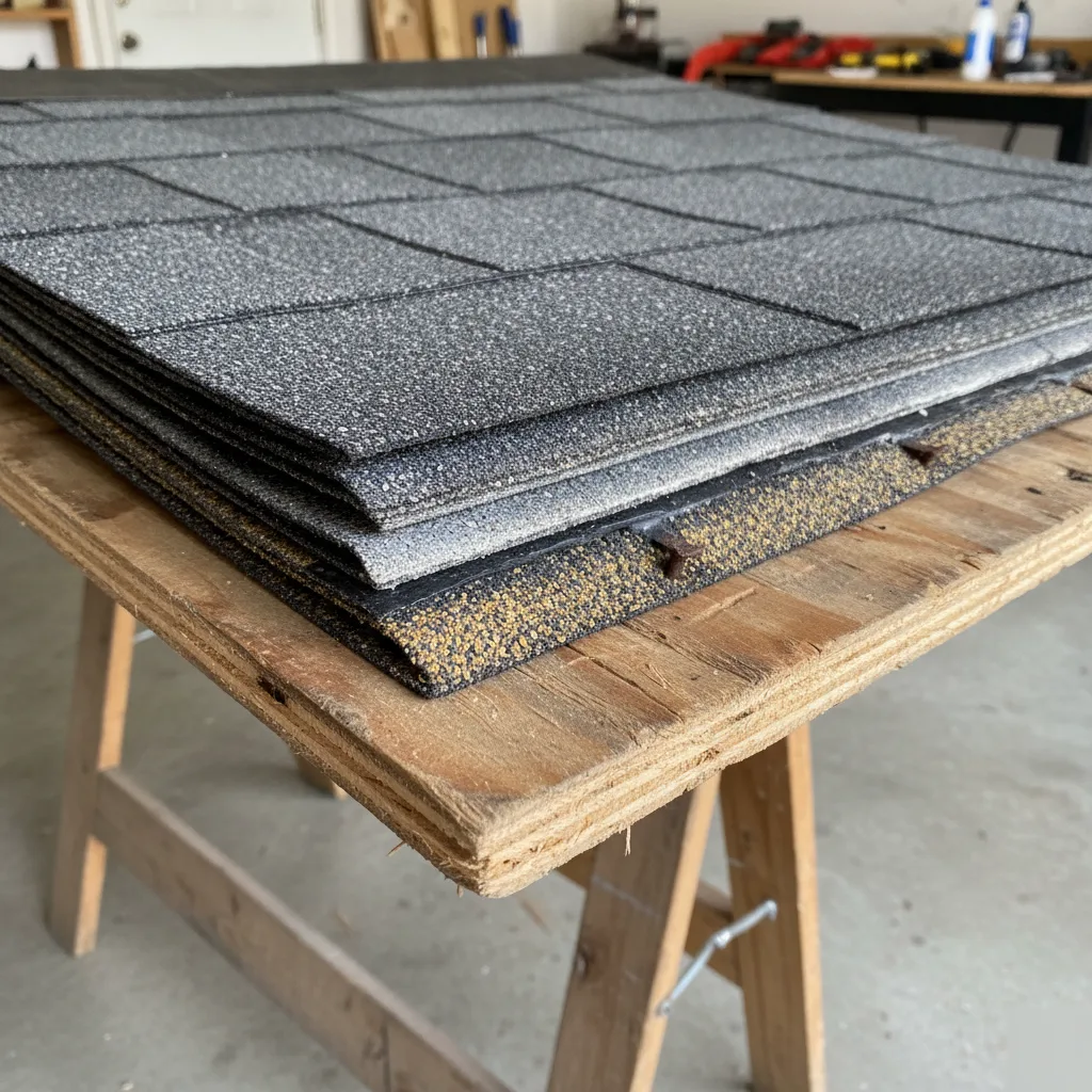 Cross-section of a Brownsburg roof showing how many shingle layers it has