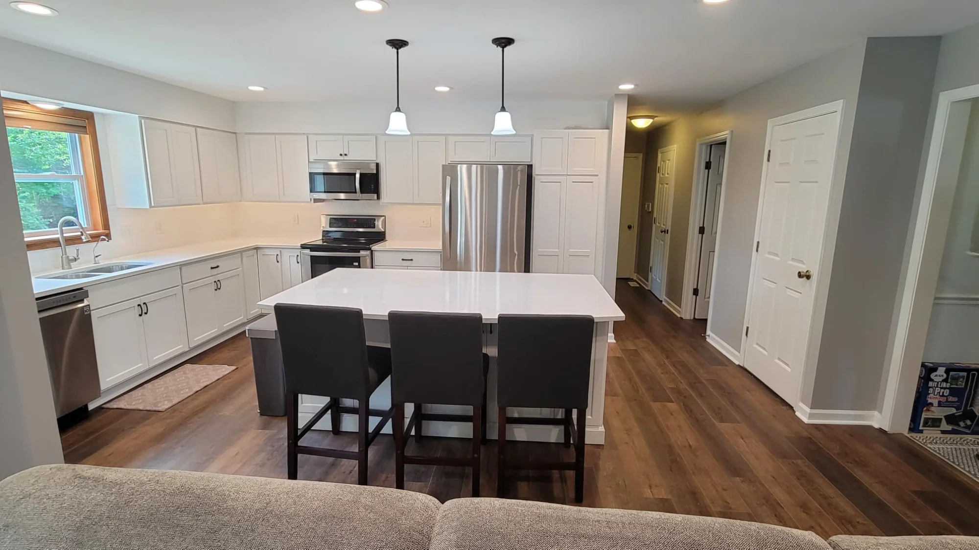 Open concept kitchen remodel in Brownsburg IN by Terry Brodnik Group