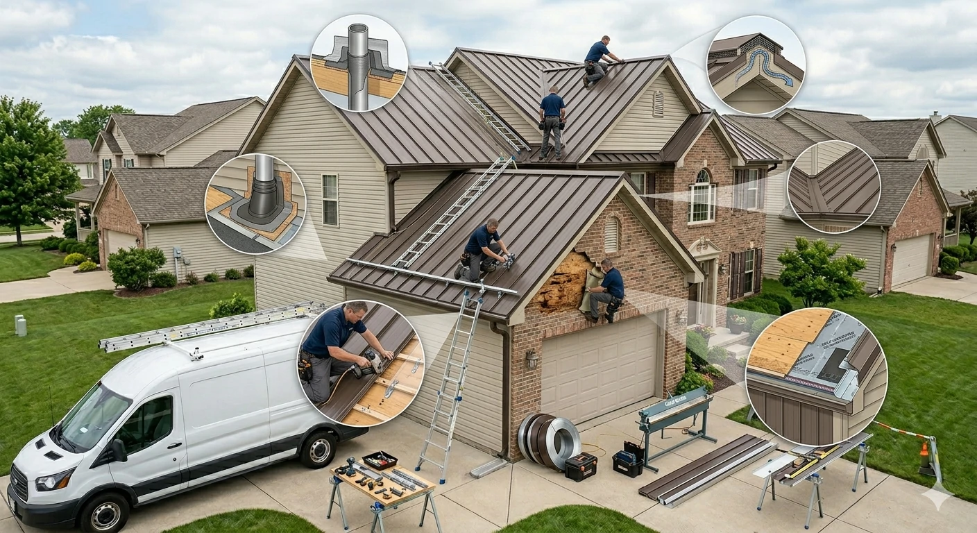 Exterior installation work in Brownsburg Indiana by Terry Brodnik Group