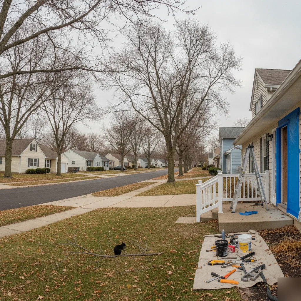 Brownsburg neighborhood door repair seasonal context