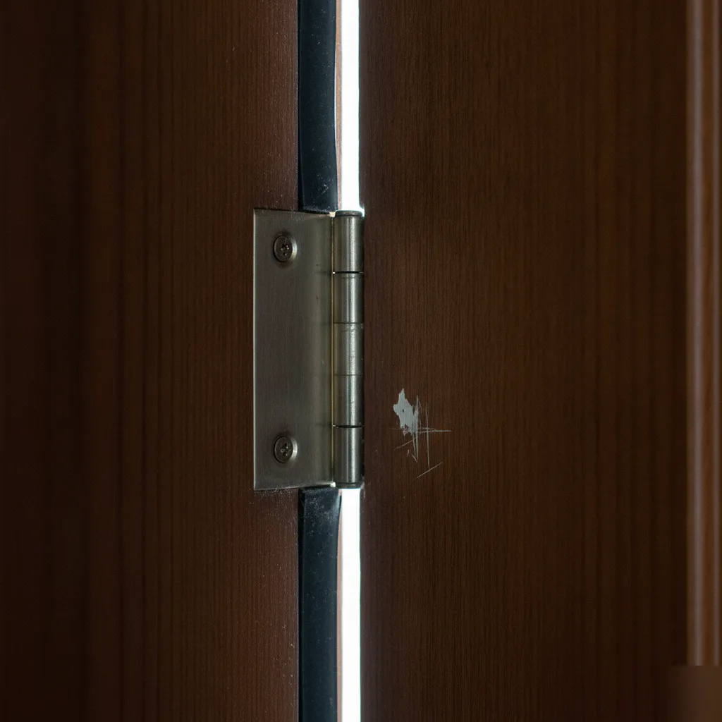 Door gap hinge misalignment installation mistake brownsburg