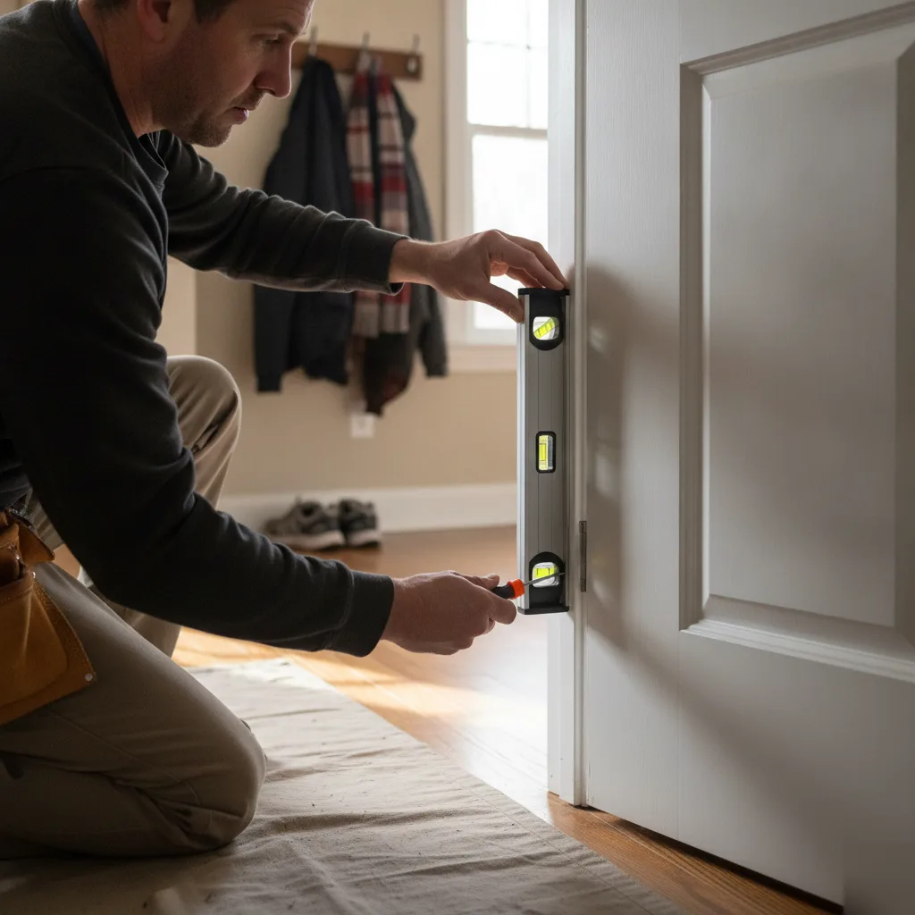 Door hinge adjustment repair brownsburg home