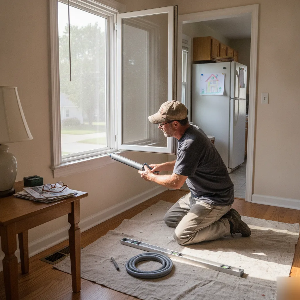 Window installation repair and resealing frame in Brownsburg