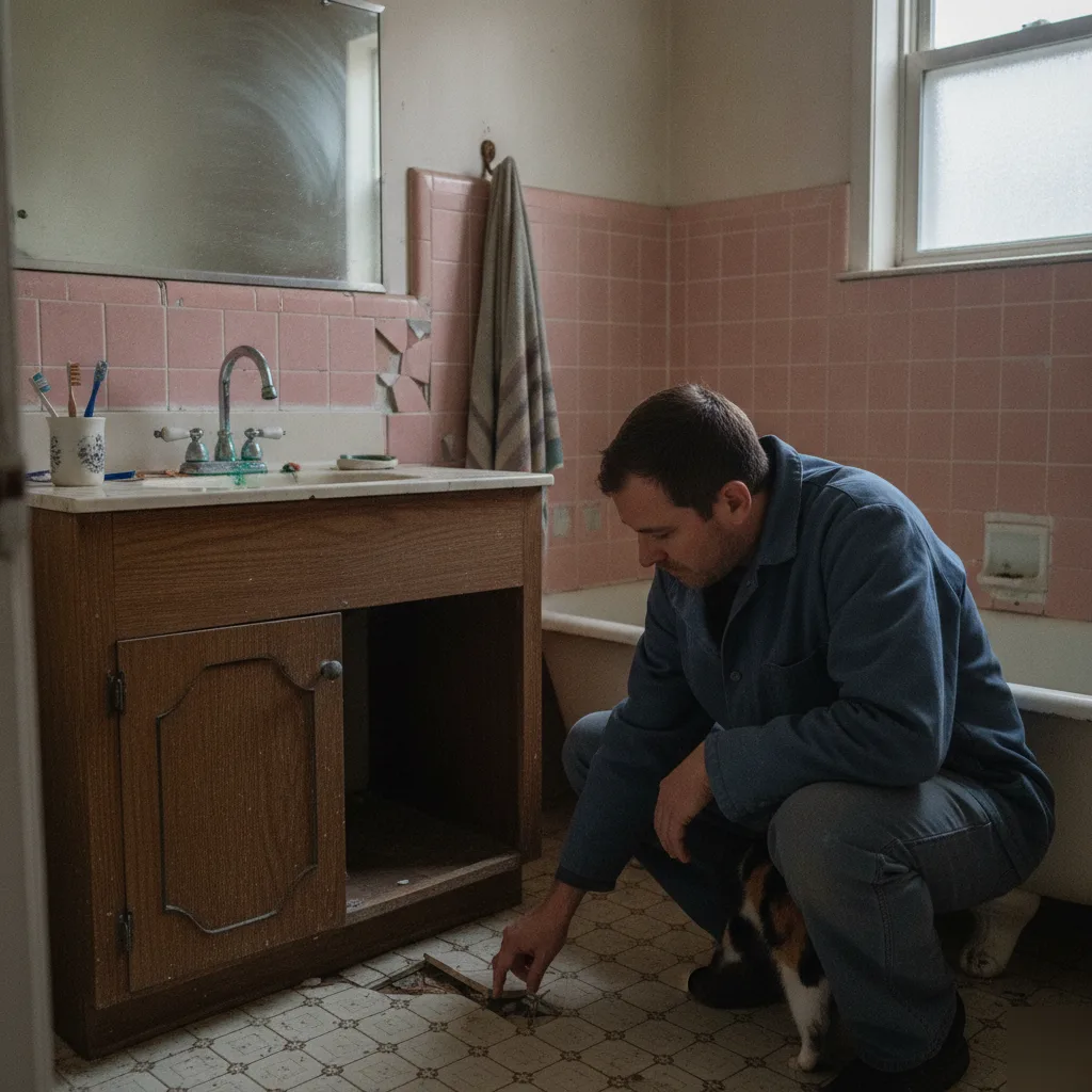 Bathroom remodel outdated tile inspection brownsburg