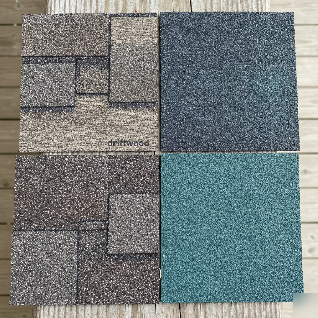 Neutral versus trending shingle color sample comparison